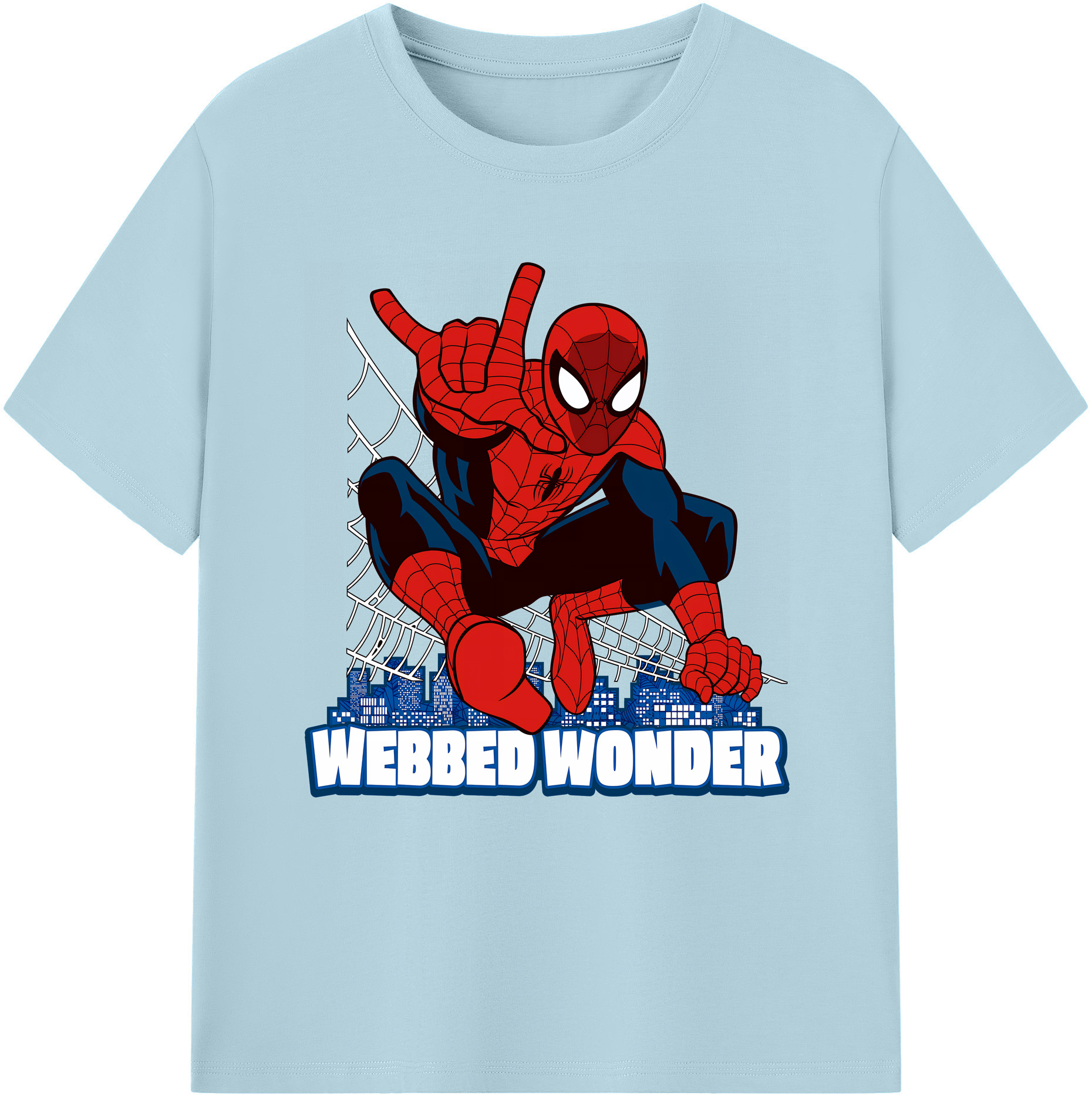 （画像用） Spider Man スパイダーマン 綿100％半袖Tシャツ（フロントプリント）